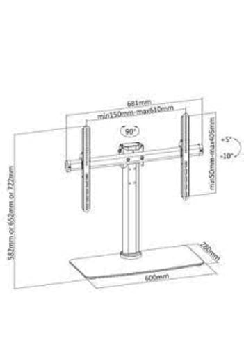 حامل قاعدة تلفزيون من حمود للتليفزيون من مقاس 37-7...