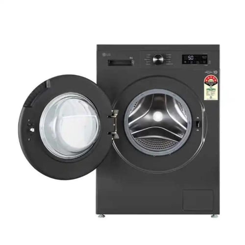 ال جي غسالة اتوماتيك تعبئة امامية 7 كجم، موتور الد...