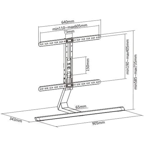 حامل تلفزيون قاعدي للتلفزيون يوضع على سطح الطاولة...
