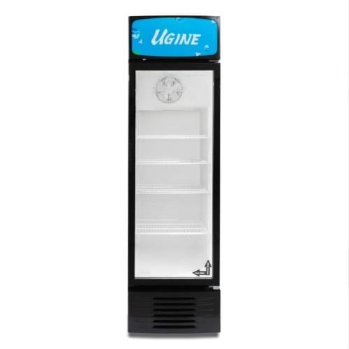 ثلاجة عرض يوجين 382 لتر 13.4 قدم – باب زجاج اسود