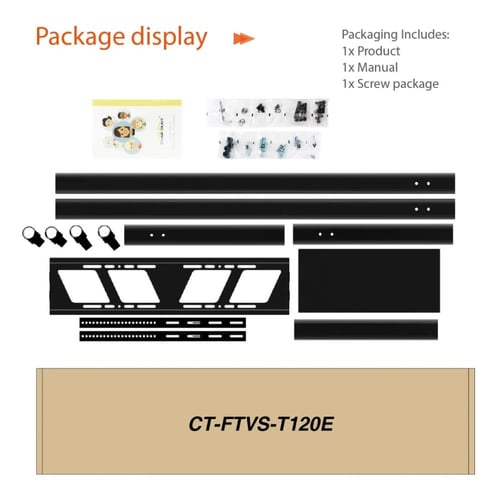 حامل تلفزيون 37 بوصة الى 80 بوصة، عجلات قوية مع كس...