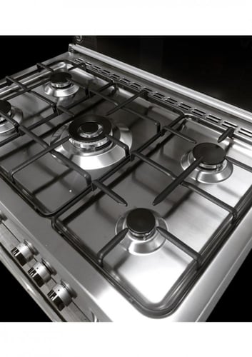 فرن جليم غاز 5 عيون 90×60 ستيل — أمان كامل — تشغيل...