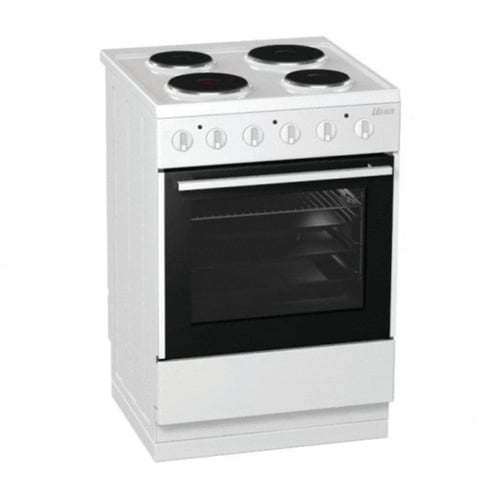 فرن كهرباء أوجين 60x60 سم ,4 شعلات كهربائية, أبيض...