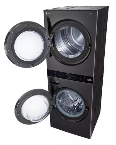 إل جي، غسالة نشافة تحميل أمامي، 21 كجم غسالة، 16 ك...