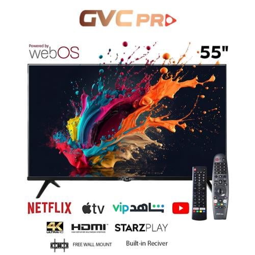 شاشة جي في سي برو، 55 بوصة، سمارت 4K، نظام webOS،...