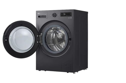 غسالة LG فتحة امامية 15 كيلو تنشيف 80% رمادي غامق...