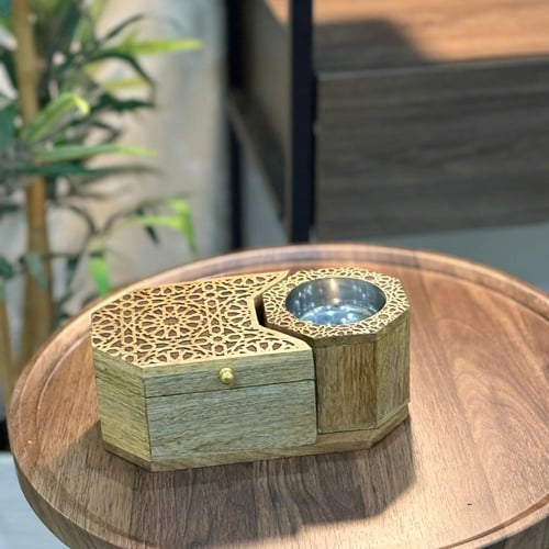 طقم مبخره خشبيه مزخرفه