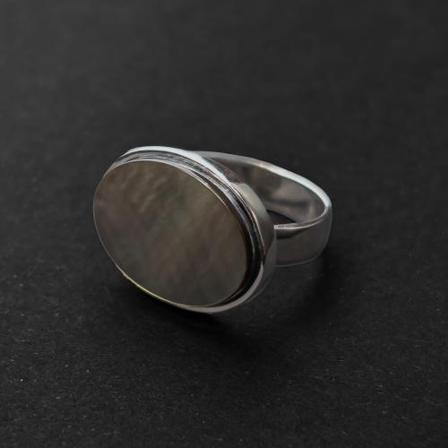 خاتم شل صدف فاخر - فضة 925