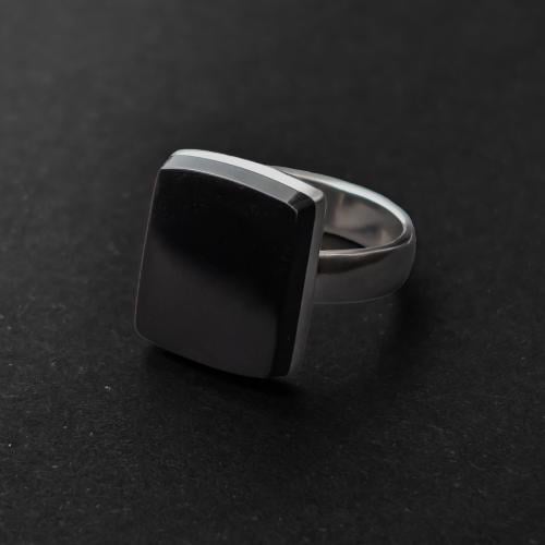 خاتم حجر أسود ملكي – فضة 925