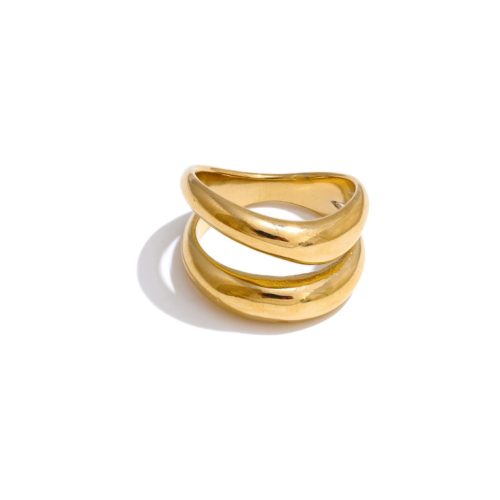 Circle Zirconia Ring in 18K Gold Plated