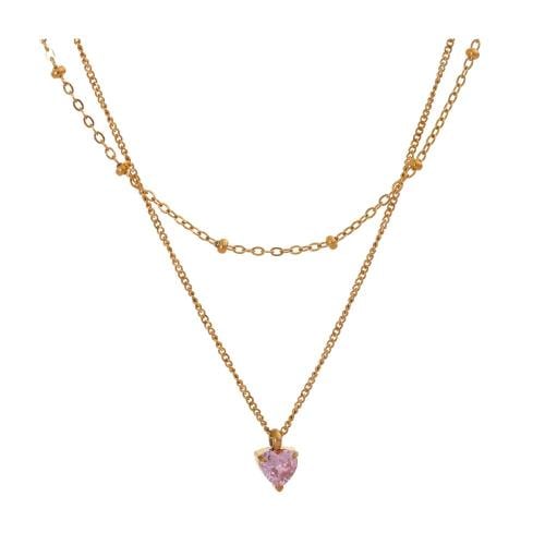 Zircon Necklace in 18k Gold Plated