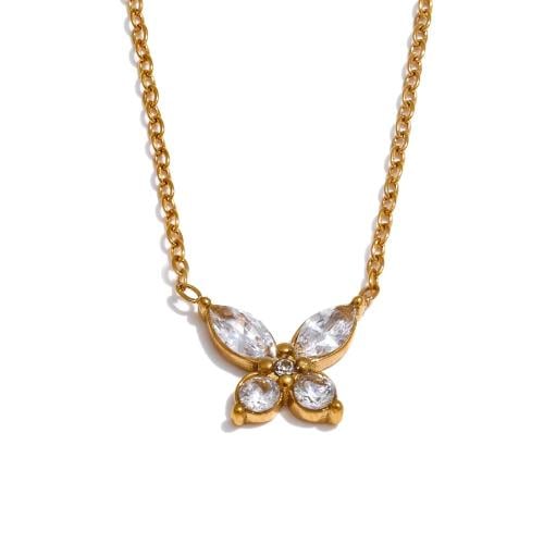 Zircon Necklace in 18k Gold Plated