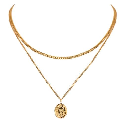 Zircon Necklace in 18k Gold Plated