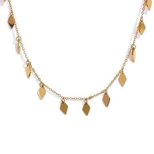 Zircon Necklace in 18k Gold Plated