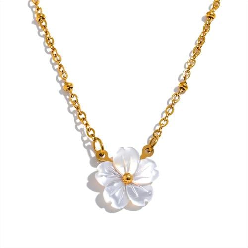 Zircon Necklace in 18k Gold Plated