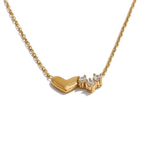 Zircon Necklace in 18k Gold Plated