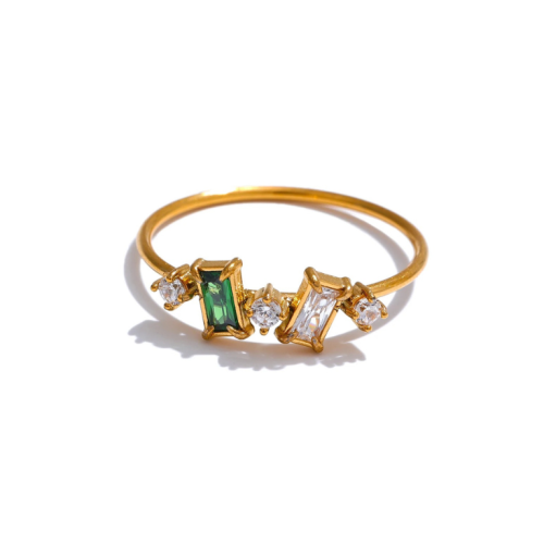 Zirconia Ring in 18K Gold Plated