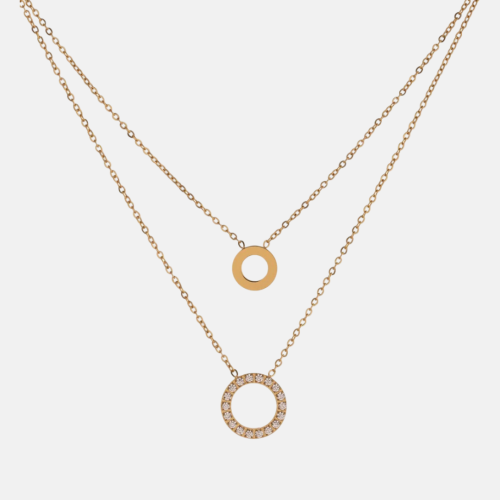 Zirconia Necklace in 18K Gold Plated