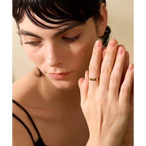 Statement Bracelet and Ring in 18K Gold Plated