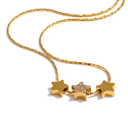 Zircon Necklace in 18k Gold Plated