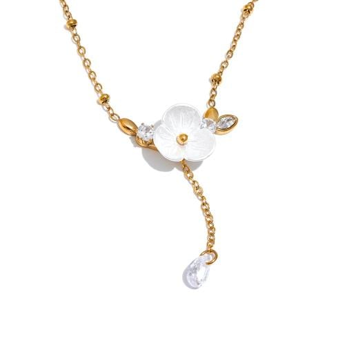 Zircon Necklace in 18k Gold Plated