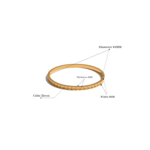 Bangle Bracelet in 18K Gold Plated