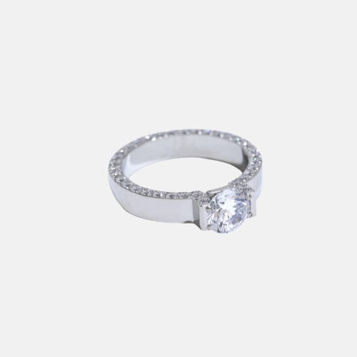 Zirconia Ring in 18K Gold Plated