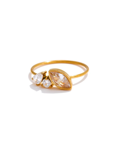 Zirconia Ring in 18K Gold Plated