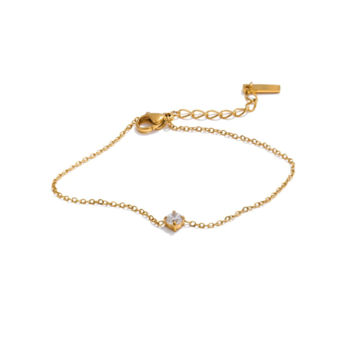 Zircon Bracelet in 18k Gold Plated