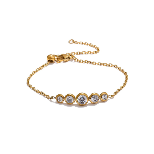 Zircon Bracelet in 18k Gold Plated