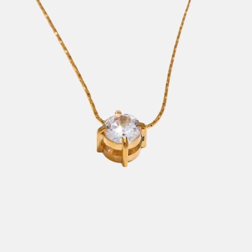 Zirconia Necklace in 18K Gold Plated