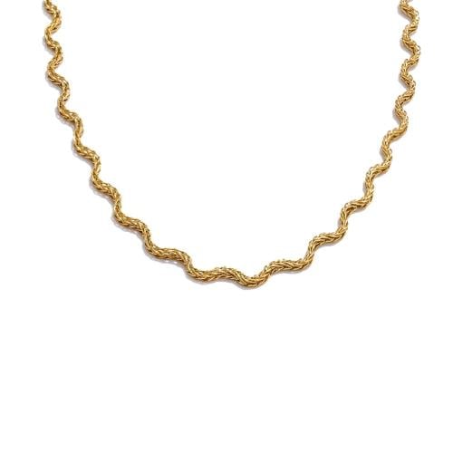 Zircon Necklace in 18k Gold Plated