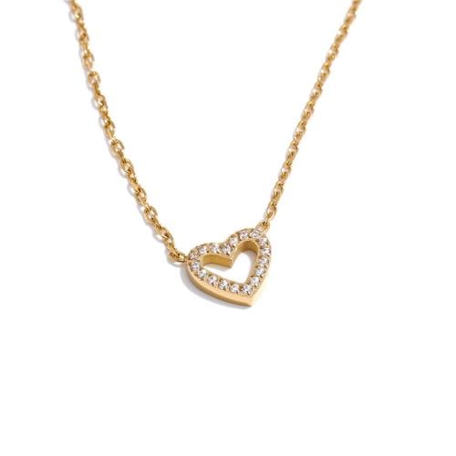 Zircon Necklace in 18k Gold Plated
