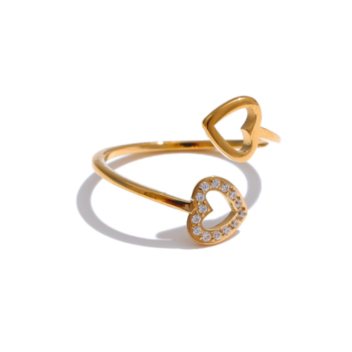Zirconia Ring in 18K Gold Plated