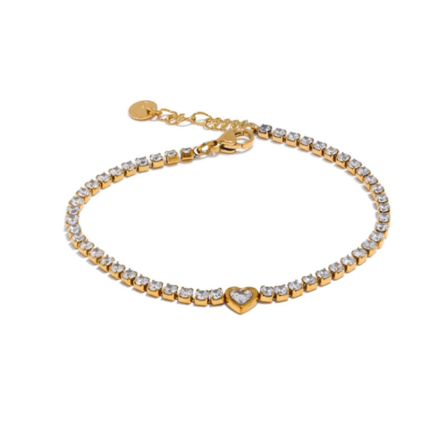 Zircon Bracelet in 18k Gold Plated