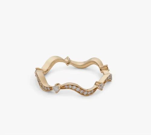 Waves Ring Gold
