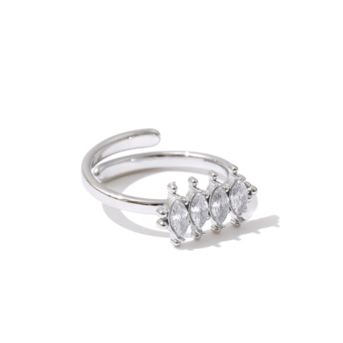 Zirconia Ring in 18K Gold Plated