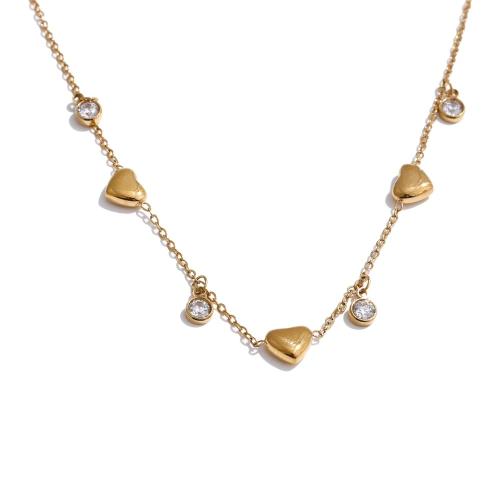 Zircon Necklace in 18k Gold Plated