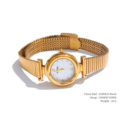 ساعة مطلية ذهب مضادة للماء