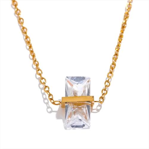 Zircon Necklace in 18k Gold Plated