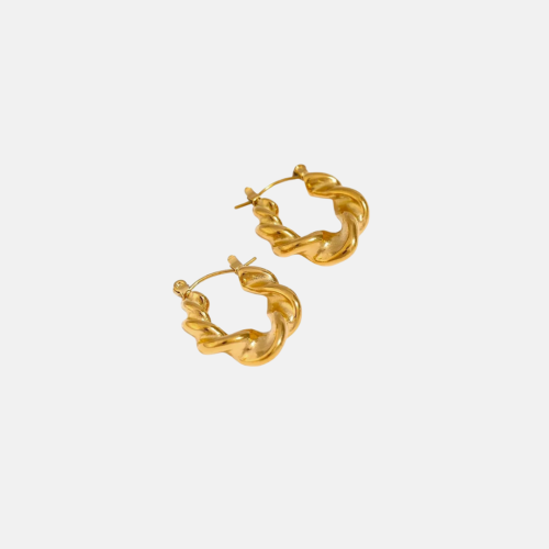 Statement Hoop Earrings in 18K Gold Plated