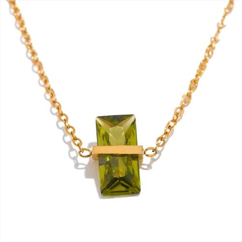 Zircon Necklace in 18k Gold Plated