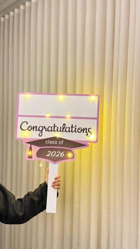 Graduation celebration illuminated plaque