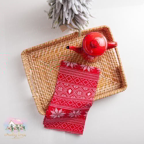 9126 صينية خوص بشكل مستطيل