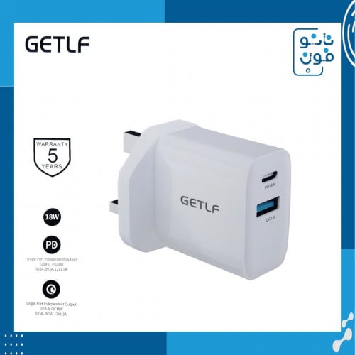 شاحن جداري للمنزل تايب سي USB - شحن سريع - GETLF