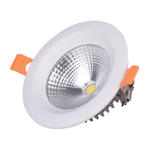 سبوت لايت LED مقاس 7 سم ضمان 3 سنوات اطار ابيض 7 و...