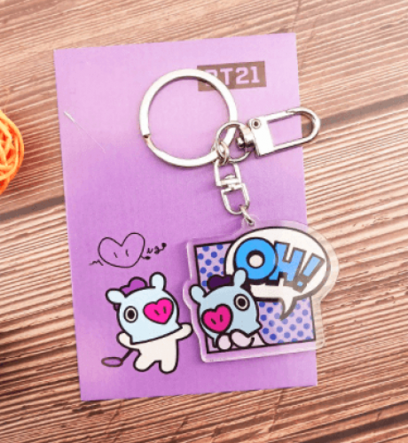 BT21 Cute Cartoon Acrylic Keychain (5)