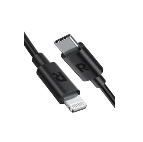 كيبل راف باور من تايب سي إلى لايتنينق 1 متر - اسود