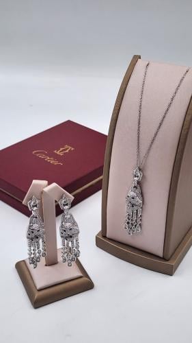 طقم اكسسوار من كارتير فضي مع الملحقات