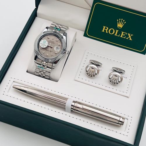 طقم ساعة وقلم & كبك من رولكس مع الملحقات